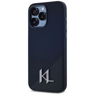 Заштитна маска за телефон Karl Lagerfeld силиконска, за iPhone 15 Pro, MagSafe, црна