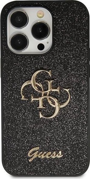 Mbrojtëse telefoni Guess GUHCP13XHG4SGK për iPhone 13 Pro Max, hardcase me shkëlqim, TPU, e zezë