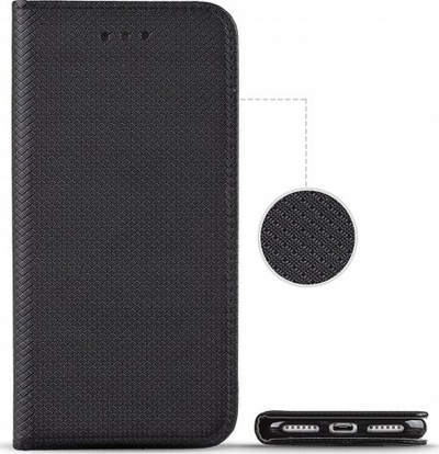 Këllëf libri Smart Case për Nokia X30, me stand, me xhep karte, i zi