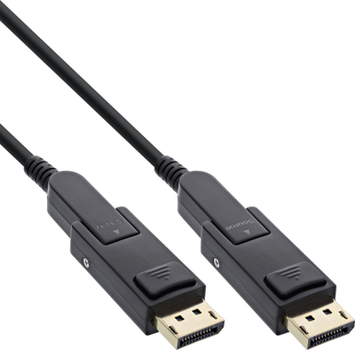 Kabllo DisplayPort InLine AOC 1.4, 8K 4K, 15m, me adapter që hiqet