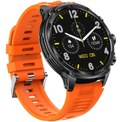 Smartwatch burrash Gravity GT41 4, ekran 1.85", thirrje me Bluetooth, portokalli me të zezë