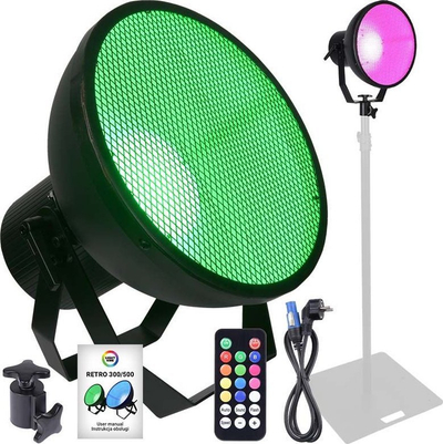 Reflektor skenik Light4Me Retro 300, LED 40W RGBA, me DMX, i zi