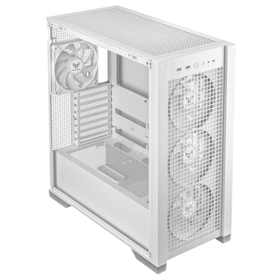 Kuti kompjuteri Asus TUF Gaming GT302 TG ARGB, ATX, xham i temperuar, e bardhë