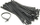 Lidhëse kabllosh Staples, 3.6mm x 250mm, 100 copë, e zezë