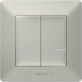 Ndërprës inteligjent Legrand 752387, ZigBee, 2-gang, argjend alumini