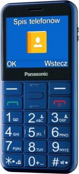 Telefoni Panasonic KX-TU155, ekran me ngjyra, tastierë me butona të mëdhenj, blu