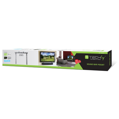 Mbajtëse për soundbar Techly, VESA 600x400, 10kg, e zezë
