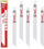 Set tehe sharrë reciproke Milwaukee Sawzall 5293, 200mm, bi-metal, 5 copë, të bardha