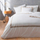 Set shtrati Lauraline Cotton Bedding With Linen Blend, 240x220 cm, pambuk me liri, i bardhë