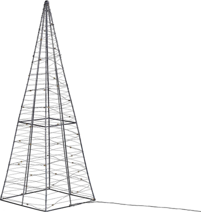 Pemë dekorative Krishtlindjesh PUKSALA, 60cm, LED, argjendtë