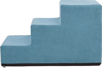 Shkallë për qen Hobbydog Small Stairs Savoy, 3 hapa, antirrëshqitëse, ngjyrë turkeze