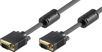 Kabllo monitori VGA Goobay CAK SVGA XGA 3000, 30m, Full HD, e zezë