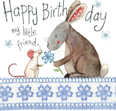 Kartolinë urimi AbCard Birthday S167 Friends, 160 x 160mm, me zarf, e bardhë