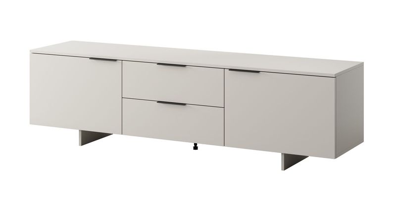 Kredencë TV Alma 2D2S, 180x41.5x55 cm, MDF mat, gri cashmere