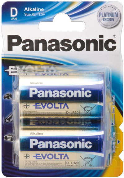 Bateri Panasonic Evolta D / R20, 2 copë