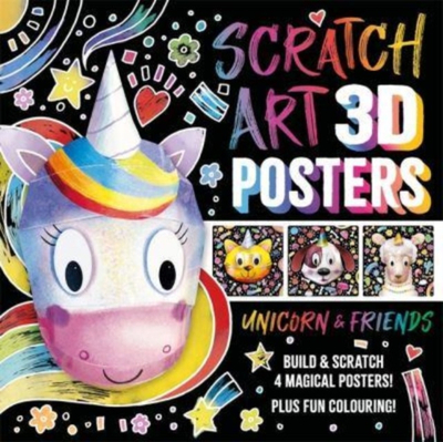 Scratch Art 3d Posters Unicorn & Friends - Igloo Books