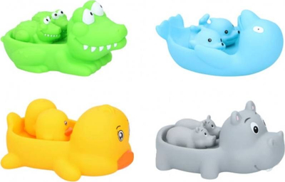 Set lodrash banjo Eddy Toys Bath Animal, 3 copë, plastik, blu