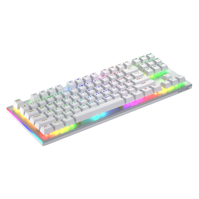 Tastierë mekanike gaming Hator Gravity X TKL, RGB, switch Aurum Orange Linear, e bardhë