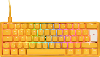 Tastierë mekanike Ducky One 3 Yellow Mini, USB‑C, layout gjerman, e verdhë