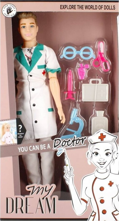 Kukull djalë Mega Creative Doll, 29 cm, profesion i ndryshëm, shumëngjyrëshe