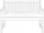 Jastëk ulese VIVARA Bench Seat Pad, 112 x 54 cm, off white