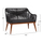 Sofa alumini bambu-look me litar gri 122×60×89 cm (HM5550.01), gri