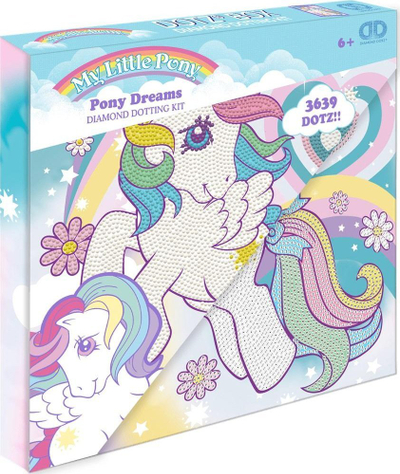 Set mozaiku DIAMOND DOTZ Pony Dreams Dotz Box, 28 x 28 cm, për kalamaj 6+