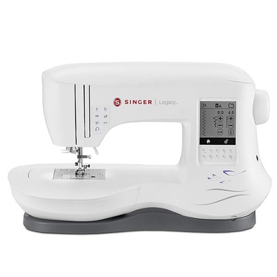 Makina qepëse dhe qëndisëse Singer Legacy SE300, ekran LCD, automatike, e bardhë