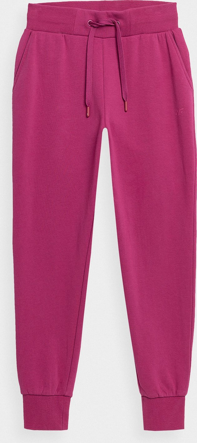 Pantallona dres 4F Sweatpants 4FSS23TTROF229, Regular Fit, me bel me gomë, rozë