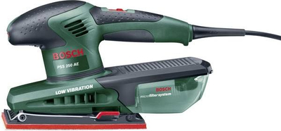 Лемилник вибрационен Bosch PSS 250 AE, 250W, со микрофилтер, сина