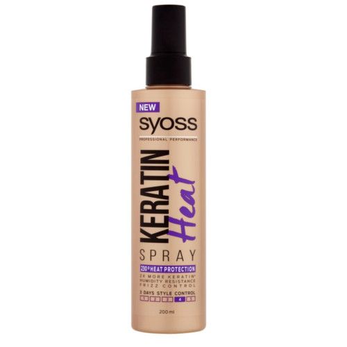Sprej mbrojtës për modelim flokësh Syoss Keratine, 200ml