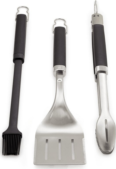 Set veglash grilli Weber Precision, 3 pjesë, çelik inox, i zi