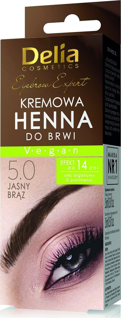 Bojë vetullash Delia me vaj argani, me D-panthenol, ngjyrë e errët