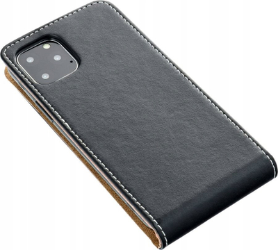 Kapak telefoni Slim Flexi Fresh Vertical Case për Samsung A25 5G, tip libër, lëkurë sintetike, i zi