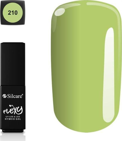 Xhel manikyr Silcare Flexy Hybrid Gel 210, 4.5g, UV LED, jeshile