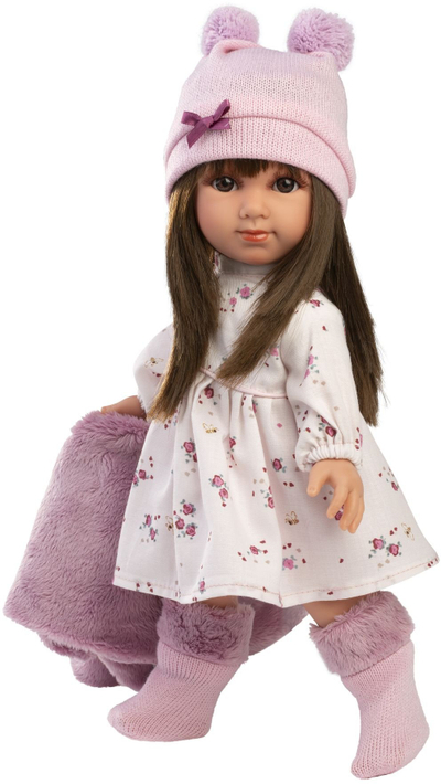 Kukull Llorens Sara, 35cm, flokë kafe
