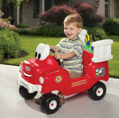 Makinë për fëmijë Little Tikes Cozy Coupe Fire Department (616129E13), e kuqe