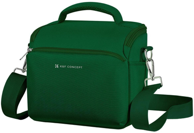 Çantë shpine anësore për kamerë K&amp;F Concept Camera Sling Bag, me ndarje për lente, jeshile