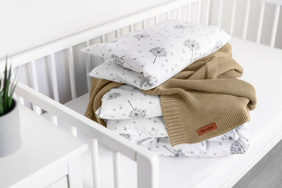 Batanije për bebe Sensillo Bamboo Cotton, 80x100cm, bezhë