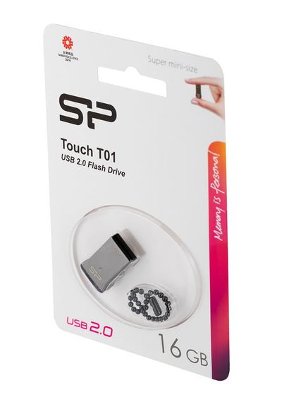USB силиконски уред за складирање Touch 801, 32GB, USB 2.0, металик сребрена