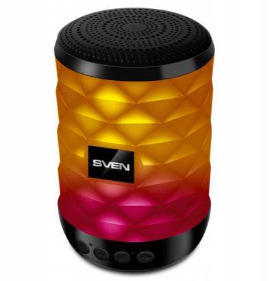 Kутија звучник Sven PS-55, 5W, Bluetooth, со повеќебојни LED светла