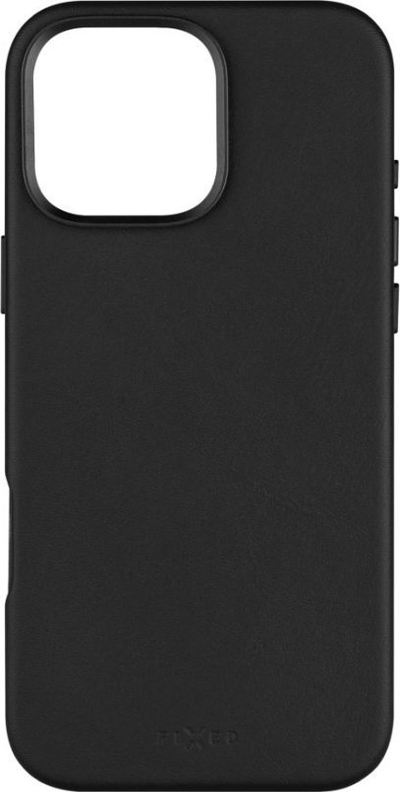 Këllëf telefoni FIXED MagLeather për iPhone 16 Pro Max, lëkurë, MagSafe, i zi