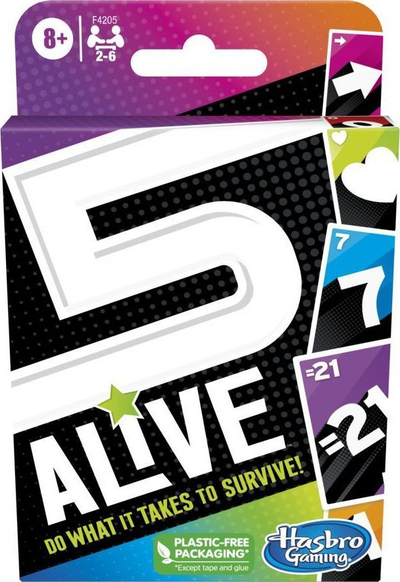 Lojë letra Hasbro 5 Alive, familjare, 2 6 lojtarë, shumëngjyrëshe