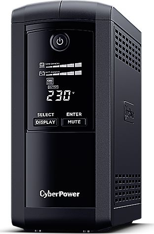 UPS CyberPower VP1000EILCD, 1 KVA 550 W, me ekran LCD, ngjyrë e zezë