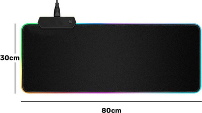 Mauspad Alogy RGB, XL, i zi