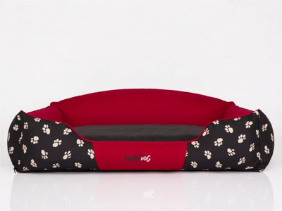 Shtrat qeni Hobbydog Royal Bed L, motiv Red Crown, i kuq