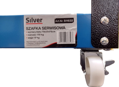 Karroc pune Silver, me 3 rafte, me sirtar, 150 kg, blu