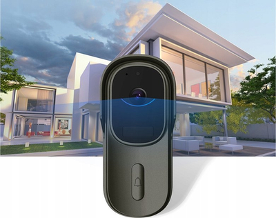 Звонче за врата Avatto Intelligent Doorbell, паметен дом, камера 1080p Full HD, црна