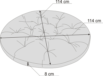 Jastëk për karrige Papasan Jordrup Cocoon, 114 cm