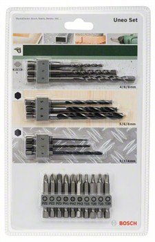 Set stërvitjesh Bosch 2609256989 Uneo SDS-QUICK, 19 copë, universal